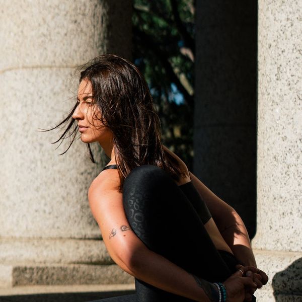 Person demonstrating impressive flexibility in a stretching position.